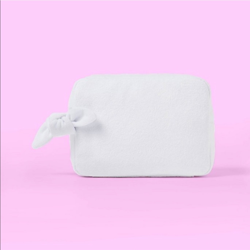 Stoney Clover Lane x Target. White Terry cloth large pouch